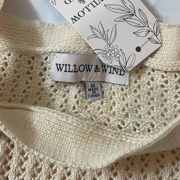 Willow & Wind. Short knitted blouse in beige color size M. Made in China. - Picture 2 of 9